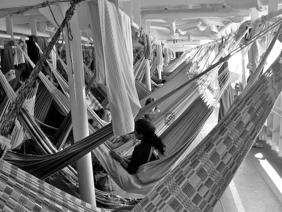 Resting on a Amazon River Ship