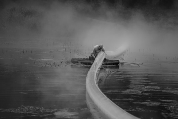 Man on the lake