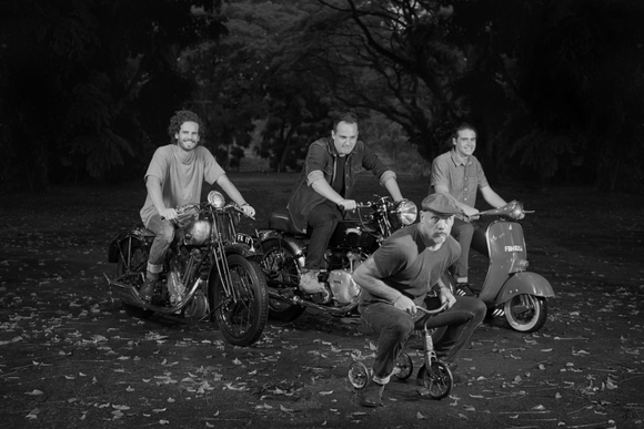 Riding with my kids.