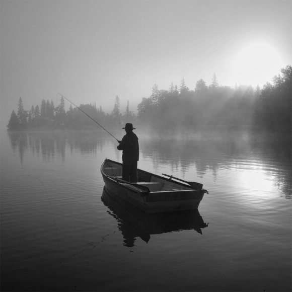 Fishing at dawn