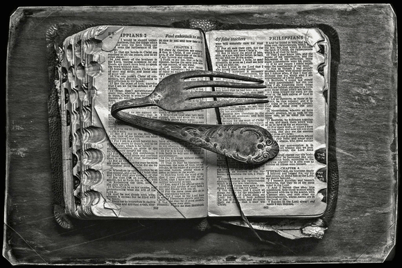 Bent fork on Bible