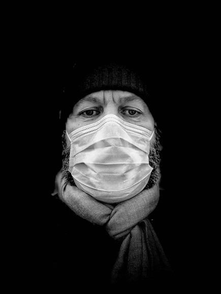 Self-portrait of a not so young artist in times of crisis.