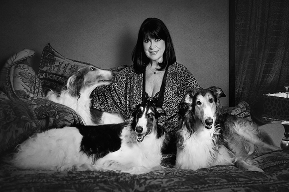 Lady with WolfHounds