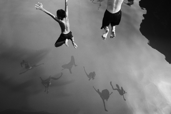 Kids dived off the jetty
