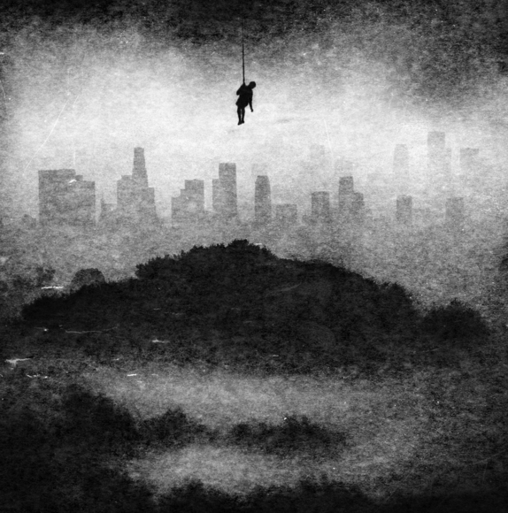 City with Man