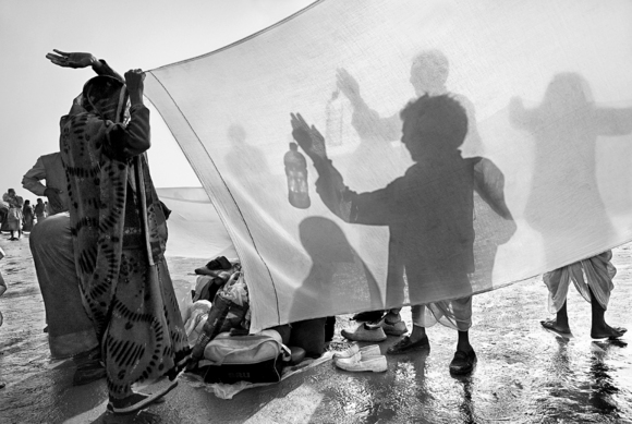 Drying Shari, After Holy Dip
