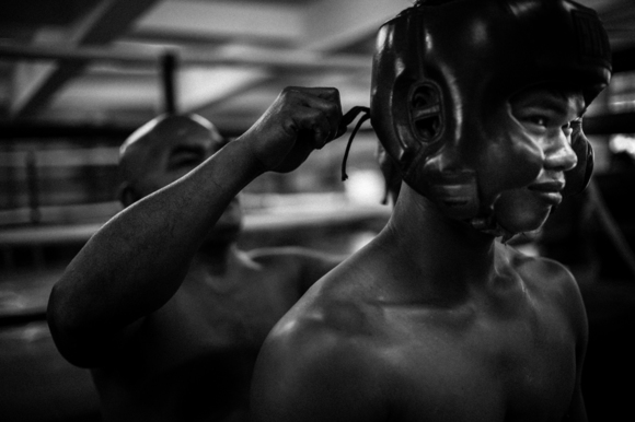 Boy with Boxing Club