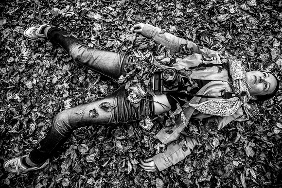Resting in the leaves