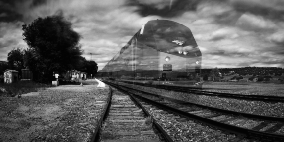 Lamy, NM- Disappearing Train, Pinhole 