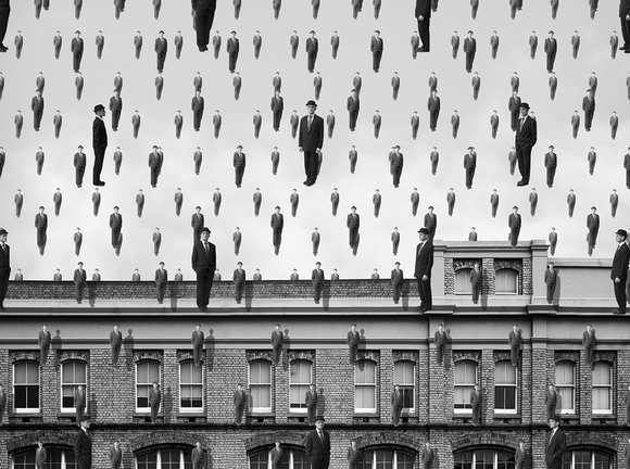 It's raining men: Homage to Magritte