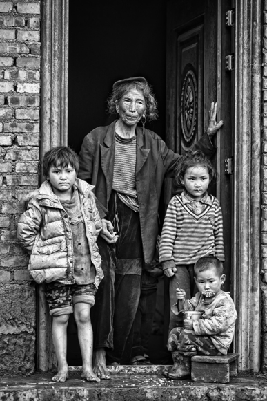 Grand Mother and Kids
