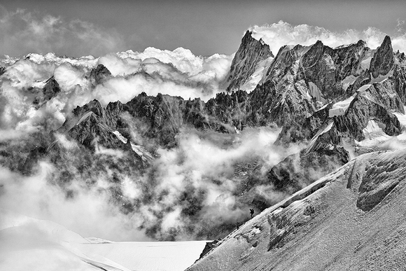 Alpinists in Chamonix Alpinists in Chamonix
