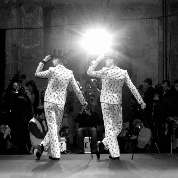 Viktor & Rolf during the show Pitti Uo