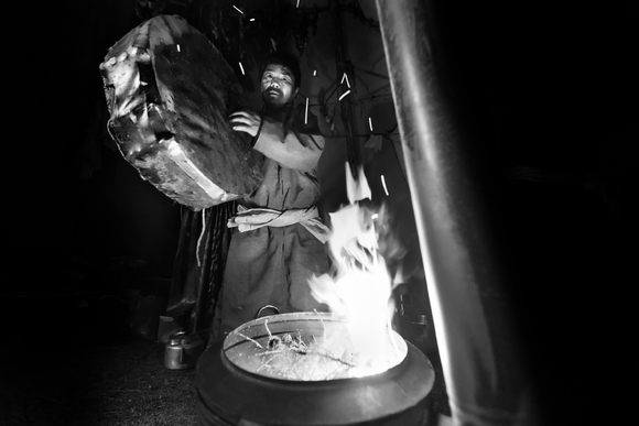 Purification of the sacred drum Purification of the sacred drum
