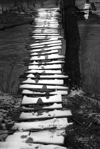 Small bridge in the winter