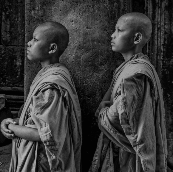 Novice Monks, Angkor Complex, Cambodia (2)