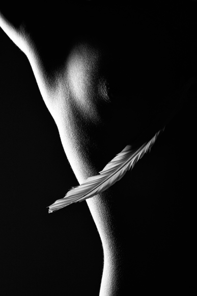 Nude with Feather