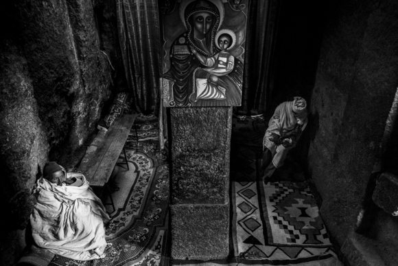 Inside a Lalibela Church, Ethiopia
