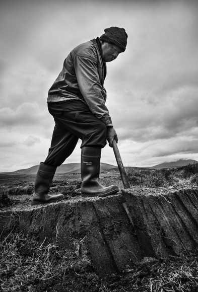 Mr. Gogan,Turf Cutter, Achill Island, Ireland