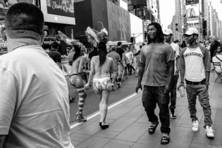 Ogling in Times Square