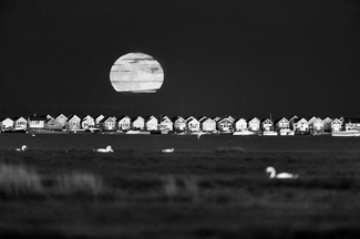 Moonrise over Mudeford