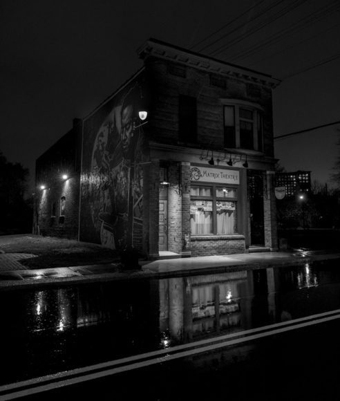 Matrix Theater Detroit at Night