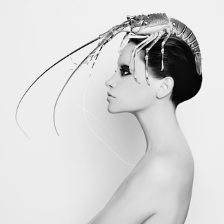 Lady with lobster