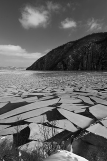 Ices Mosaic On Danube Canyons