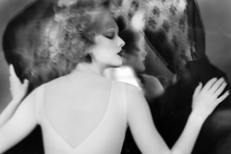 Claudia with Vintage Mirror