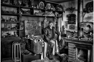 Man with a leather jacket