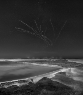 Sea gulls flight path