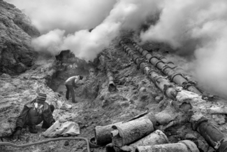 Sulphur Miners in Hells Fire