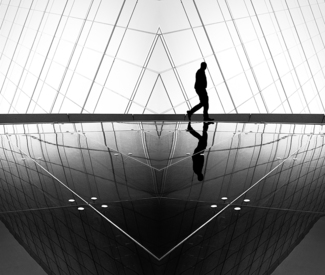 Symmetry of silhouetted triangles