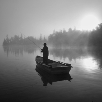 Fishing at dawn