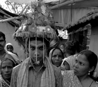 Santal Groom about to meet his bride