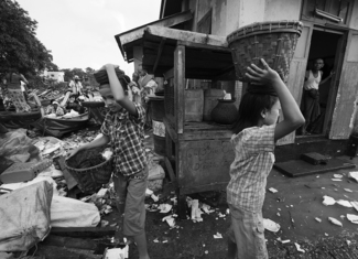Children dock workers