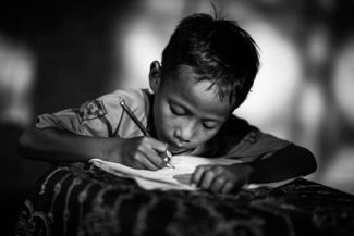 School work at night