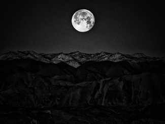 Moon over Death Valley