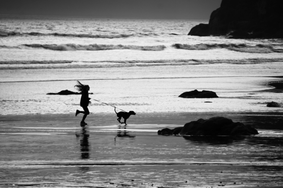 A Joyful Run on the Beach