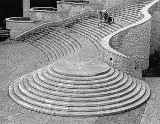 Biker on Stairs
