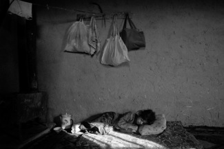 The sleeping girl