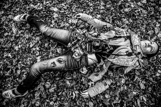 Resting in the leaves