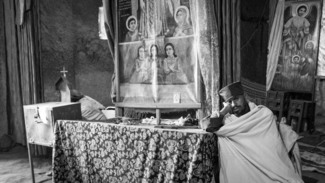 Priest in the Rock Churches of Laliabela