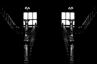 Dourly Lit Interior Stairs