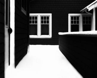 Beach Cabin in the Snow