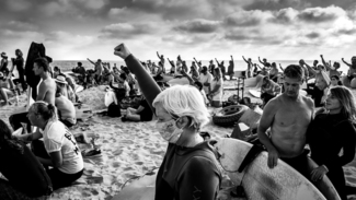 For George Floyd at Moonlight Beach