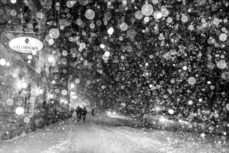 In the snow