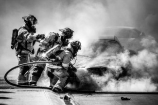 Fire Men B&W