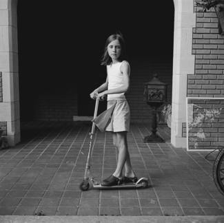 Sara with scooter