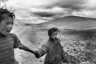 Meeting on a road, Tibet. Meeting on a road, Tibet.